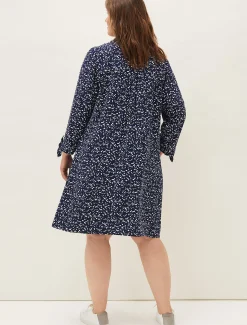 Dresses^Phase Eight Abigail Spot Swing Dress Navy