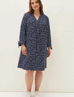 Dresses^Phase Eight Abigail Spot Swing Dress Navy
