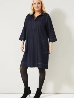 Dresses^Phase Eight Addilyn Denim Swing Dress Indigo