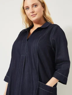 Dresses^Phase Eight Addilyn Denim Swing Dress Indigo