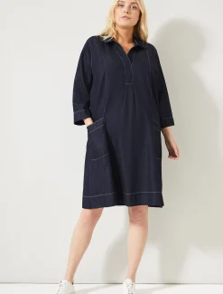 Dresses^Phase Eight Addilyn Denim Swing Dress Indigo