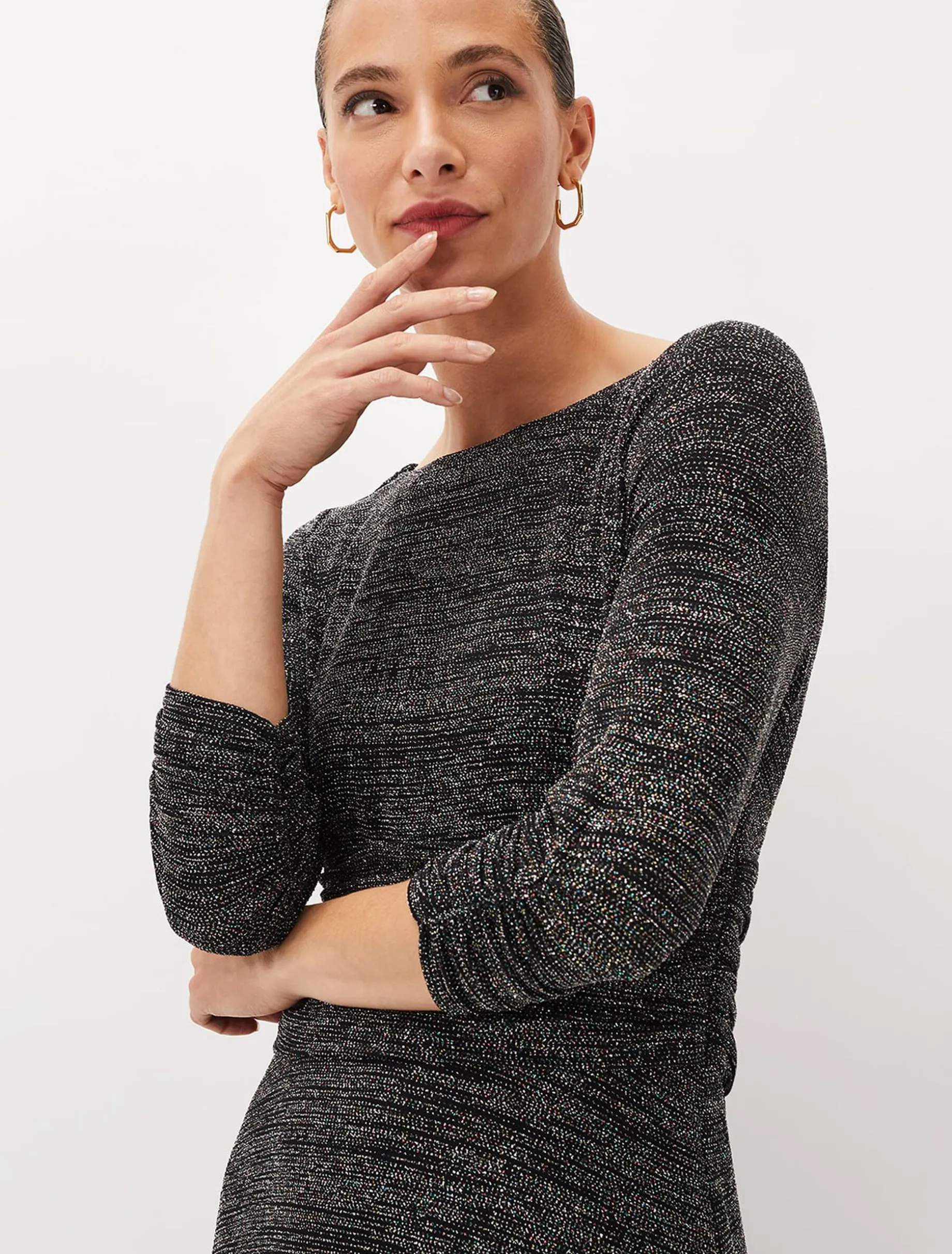 Dresses^Phase Eight Addyson Sparkle Maxi Dress Black/Multi