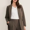 Jackets^Phase Eight Adela Soft Blazer Khaki
