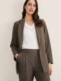 Jackets^Phase Eight Adela Soft Blazer Khaki