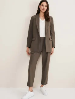 Jackets^Phase Eight Adela Soft Blazer Khaki