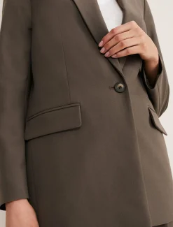 Jackets^Phase Eight Adela Soft Blazer Khaki
