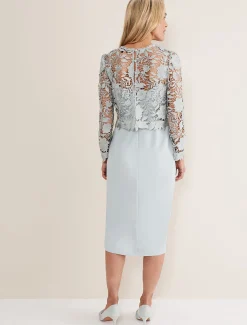 Dresses^Phase Eight Adeline Double Layer Dress Eau De Nil