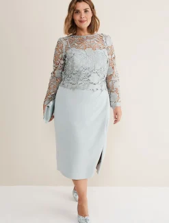 Dresses^Phase Eight Adeline Double Layer Dress Eau De Nil