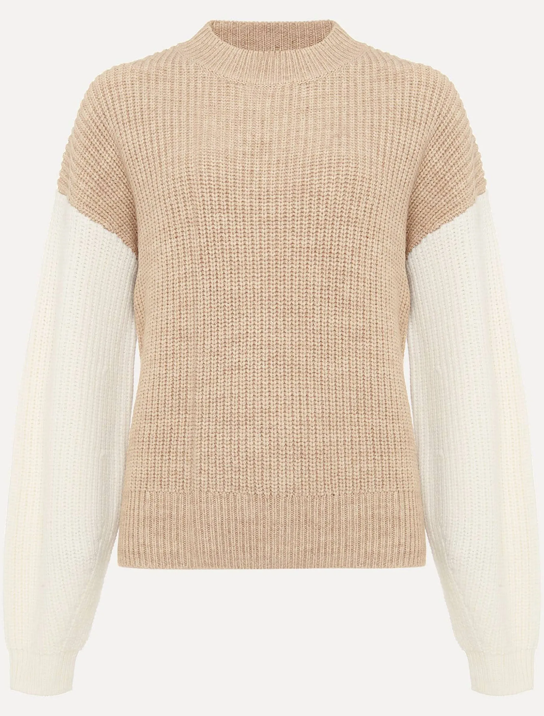 Knitwear^Phase Eight Adora Colourblock Chunky Jumper Oatmeal