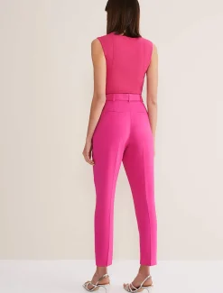 Trousers & Shorts^Phase Eight Adria Belted Cigarette Trousers Hot Pink