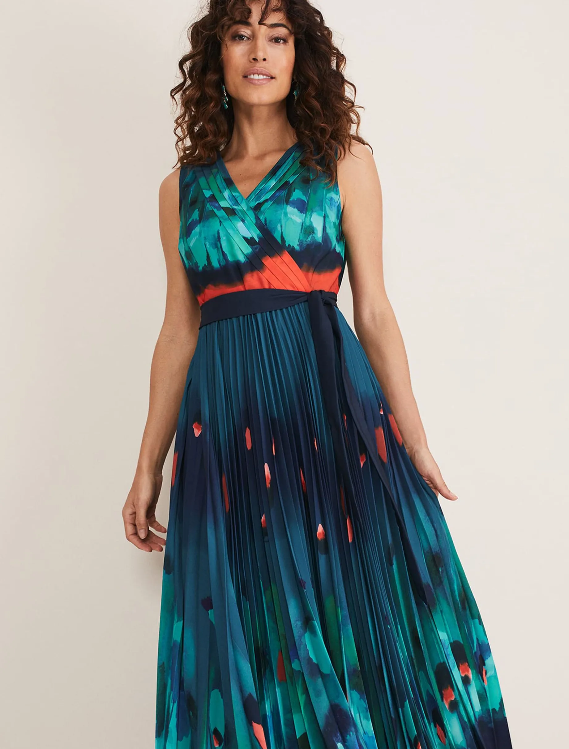 Dresses^Phase Eight Adriana Print Maxi Dress Malachite/Multi