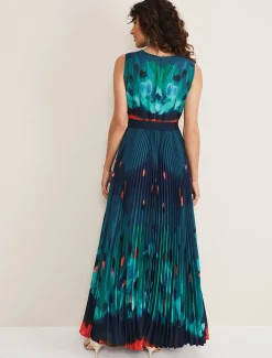 Dresses^Phase Eight Adriana Print Maxi Dress Malachite/Multi