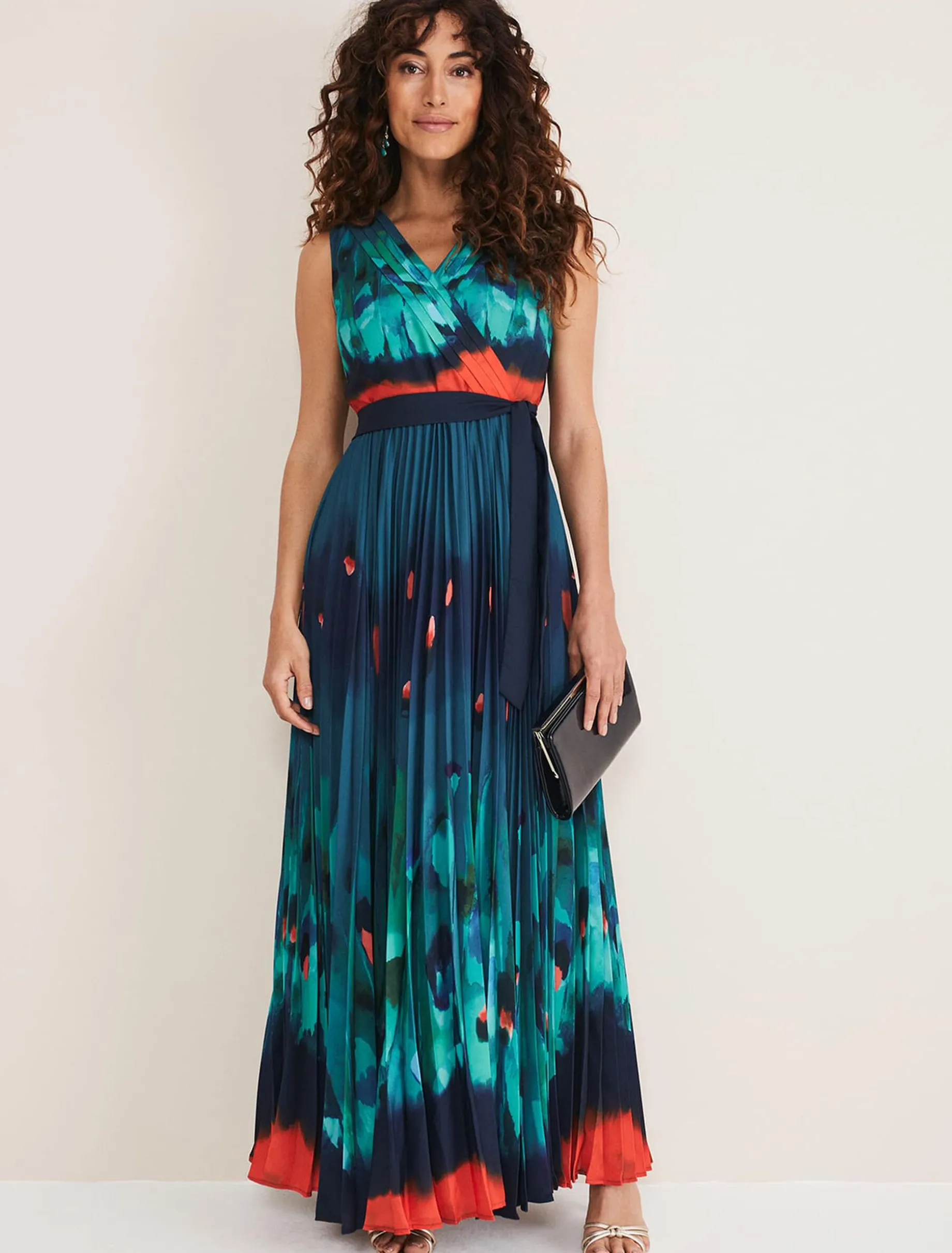 Dresses^Phase Eight Adriana Print Maxi Dress Malachite/Multi