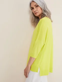 Knitwear^Phase Eight Adriana Stepped Hem Knit Lime