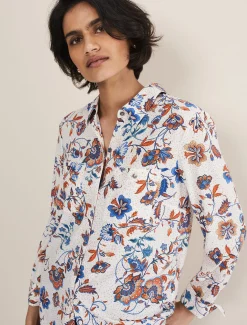 Shirts & Blouses^Phase Eight Adriel Floral Shirt Cream/Multi
