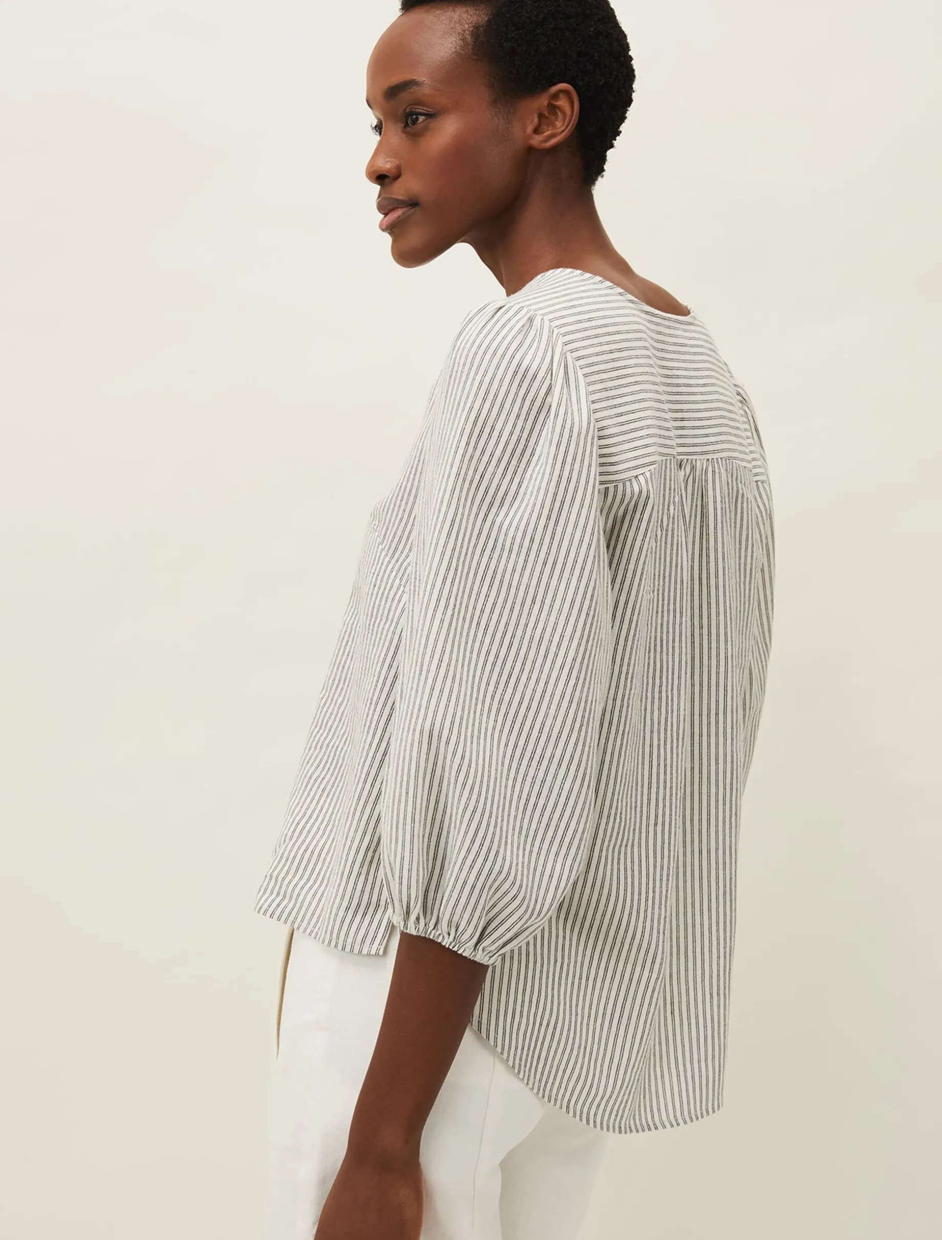 Shirts & Blouses^Phase Eight Agnes Stripe Blouse Ivory/Natural