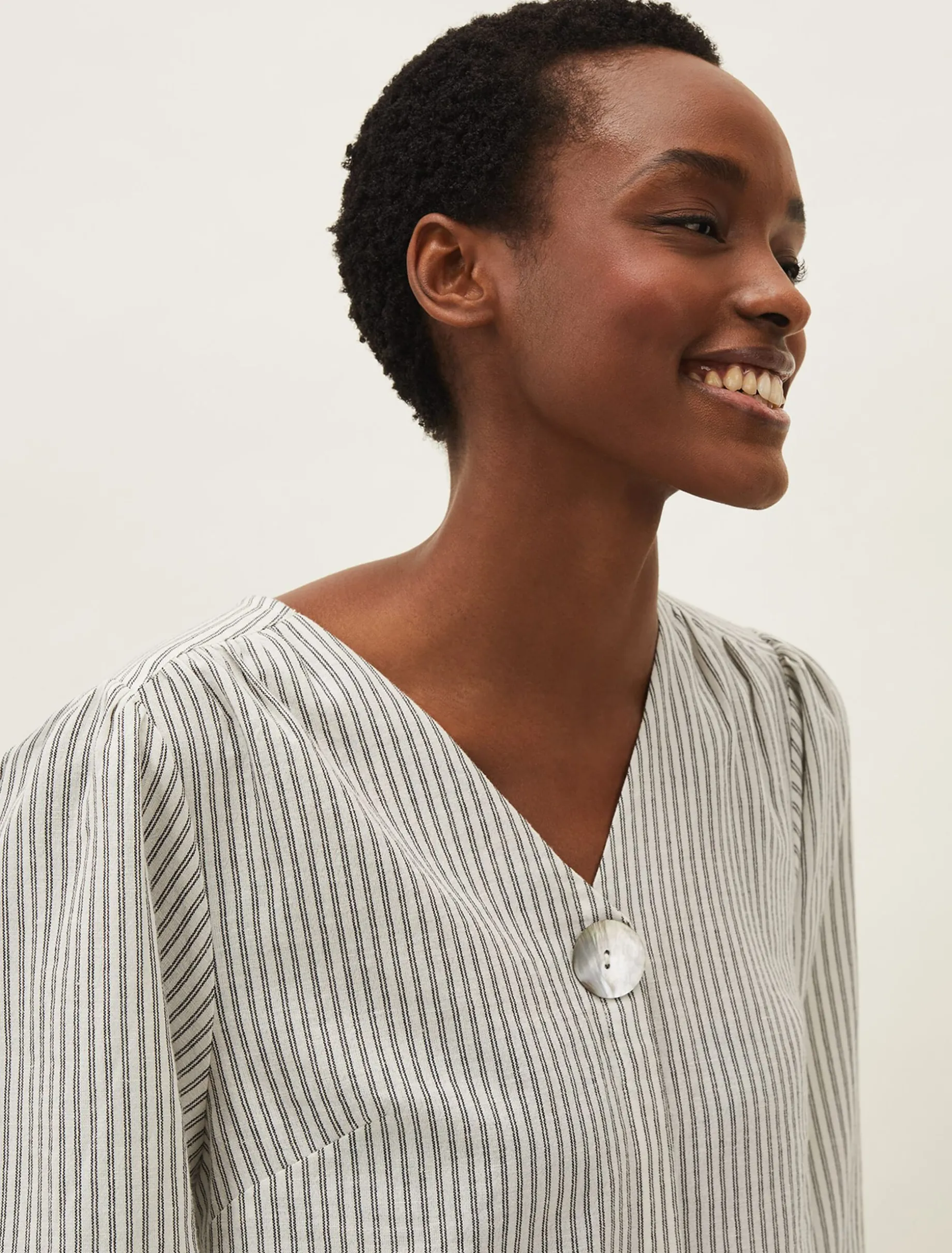 Shirts & Blouses^Phase Eight Agnes Stripe Blouse Ivory/Natural