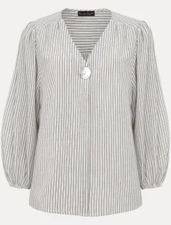 Shirts & Blouses^Phase Eight Agnes Stripe Blouse Ivory/Natural