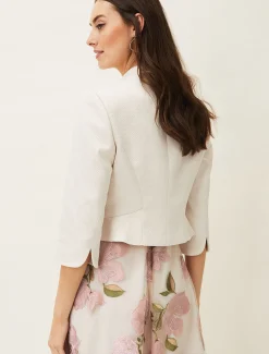Jackets^Phase Eight Aisha Textured Occasion Jacket Oyster