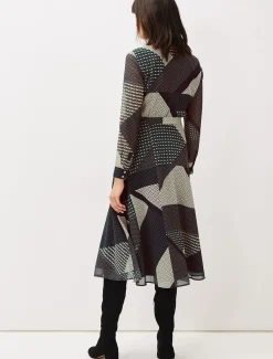 Dresses^Phase Eight Alaina Print Shirt Dress Navy/Multi