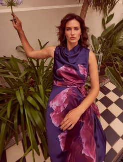 Dresses^Phase Eight Alayna Floral Midi Dress Navy/Multi