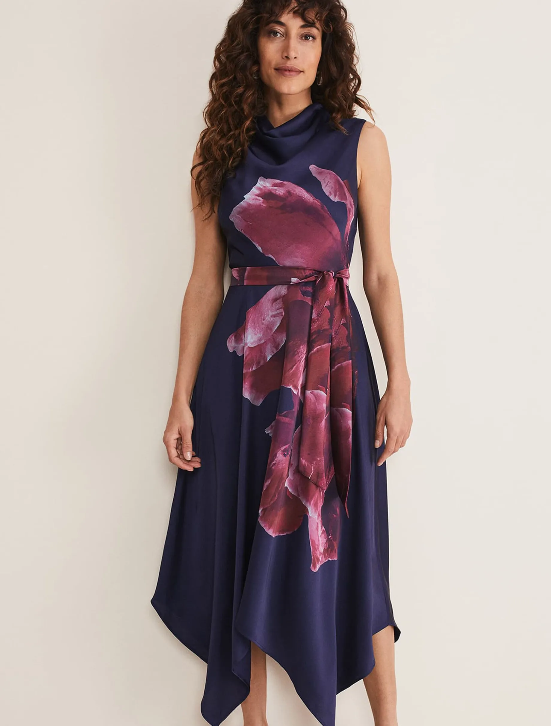 Dresses^Phase Eight Alayna Floral Midi Dress Navy/Multi