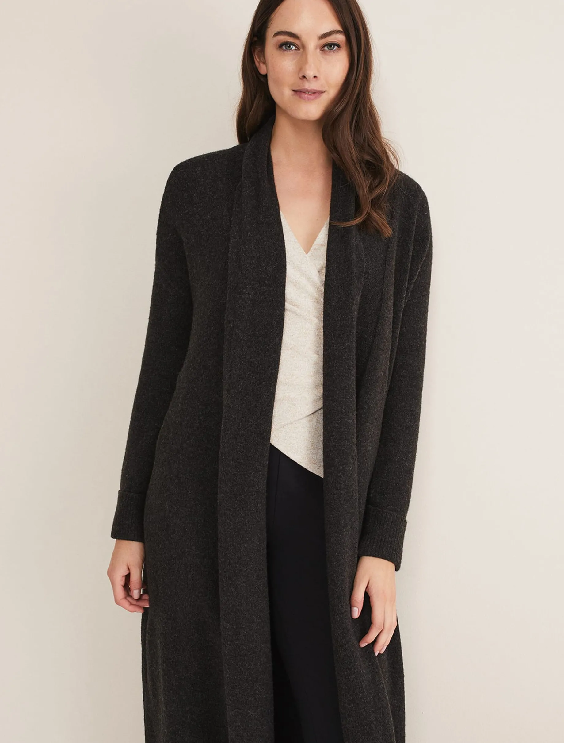 Knitwear^Phase Eight Alexa Maxi Cardigan Charcoal