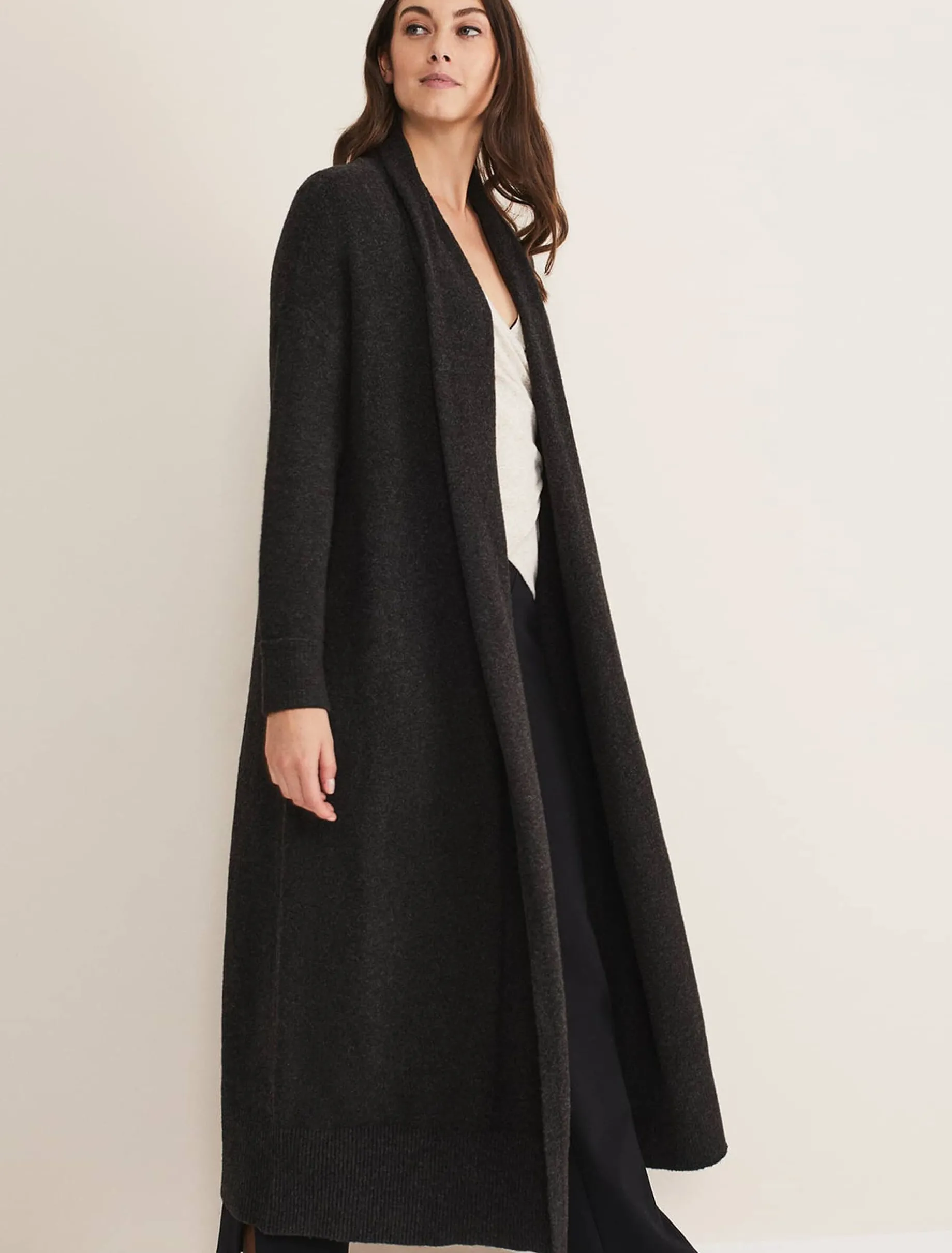 Knitwear^Phase Eight Alexa Maxi Cardigan Charcoal