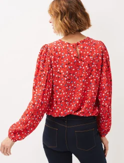Shirts & Blouses^Phase Eight Alexandra Ditsy Floral Print Blouse Red/Ivory