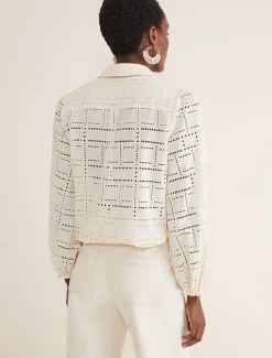 Shirts & Blouses^Phase Eight Alice Broderie Blouse Ecru
