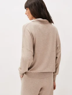 Knitwear^Phase Eight Alice Funnel Neck Co-Ord Jumper Mocha
