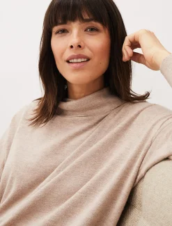Knitwear^Phase Eight Alice Funnel Neck Co-Ord Jumper Mocha