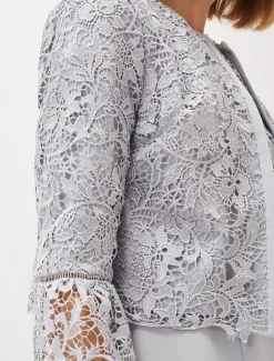 Jackets^Phase Eight Alisha Lace Jacket Mineral