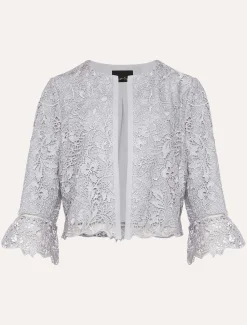 Jackets^Phase Eight Alisha Lace Jacket Mineral