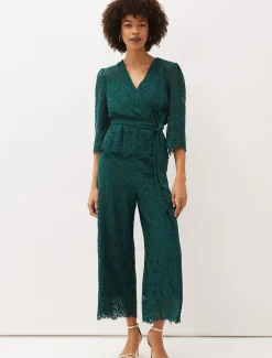 Trousers & Shorts^Phase Eight Aliza Lace Co-Ord Trousers Pine