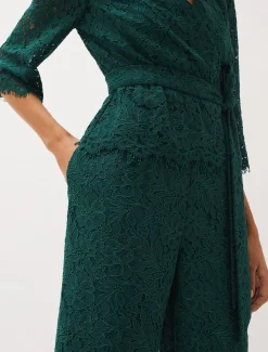 Trousers & Shorts^Phase Eight Aliza Lace Co-Ord Trousers Pine