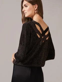 Knitwear^Phase Eight Allison Shimmer Knit Top Bronze