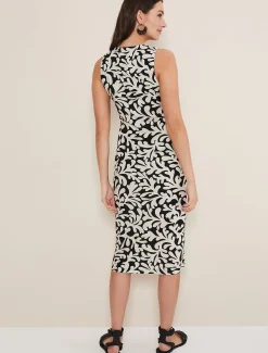 Dresses^Phase Eight Ally Sleeveless Dress Black/Stone