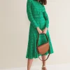 Dresses^Phase Eight Amalie Broderie Shirt Midi Dress Green