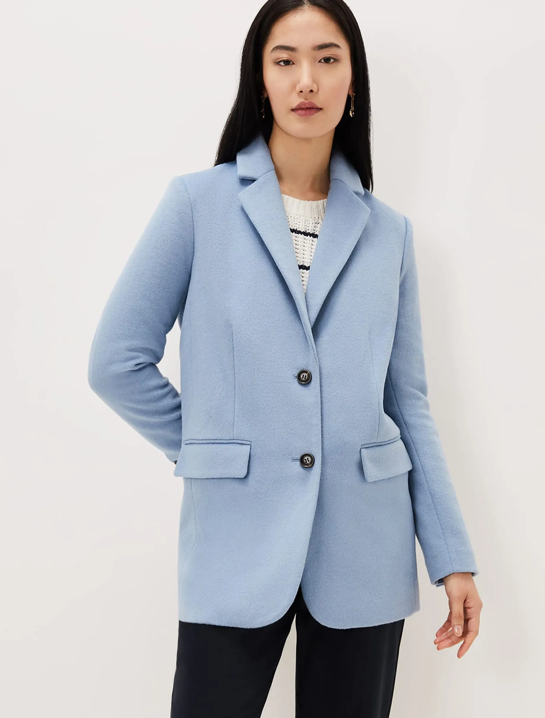 Coats^Phase Eight Amara Wool Coat Steel Blue