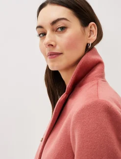 Coats^Phase Eight Amara Wool Coat Dark Coral