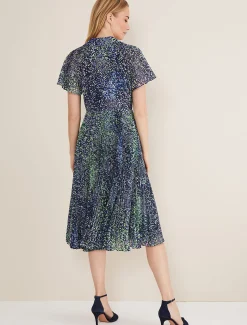 Dresses^Phase Eight Amelia Petal Shirt Dress Navy/Multi