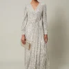 Dresses^Phase Eight Amily Sequin Maxi Dress Silver