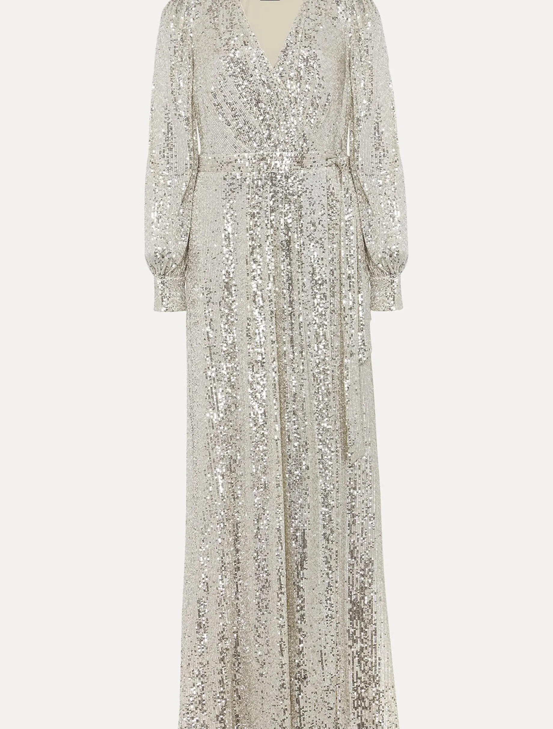 Dresses^Phase Eight Amily Sequin Maxi Dress Silver