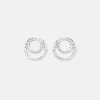 Jewellery^Phase Eight Amy Hammered Twist Stud Earrings Silver