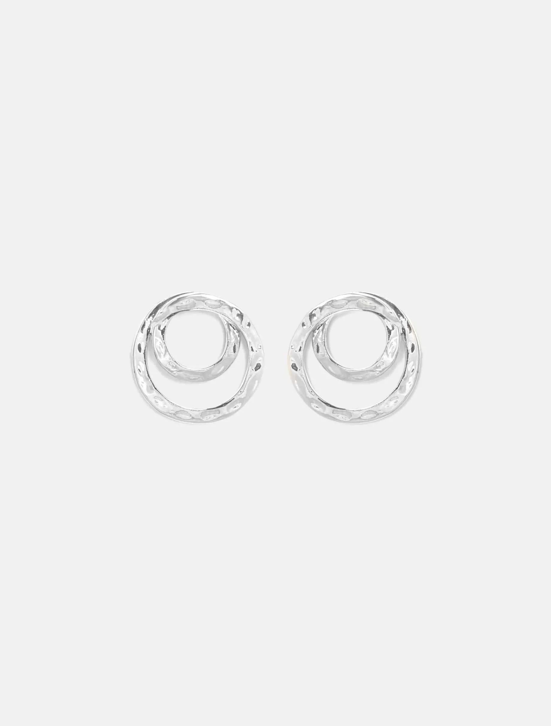 Jewellery^Phase Eight Amy Hammered Twist Stud Earrings Silver