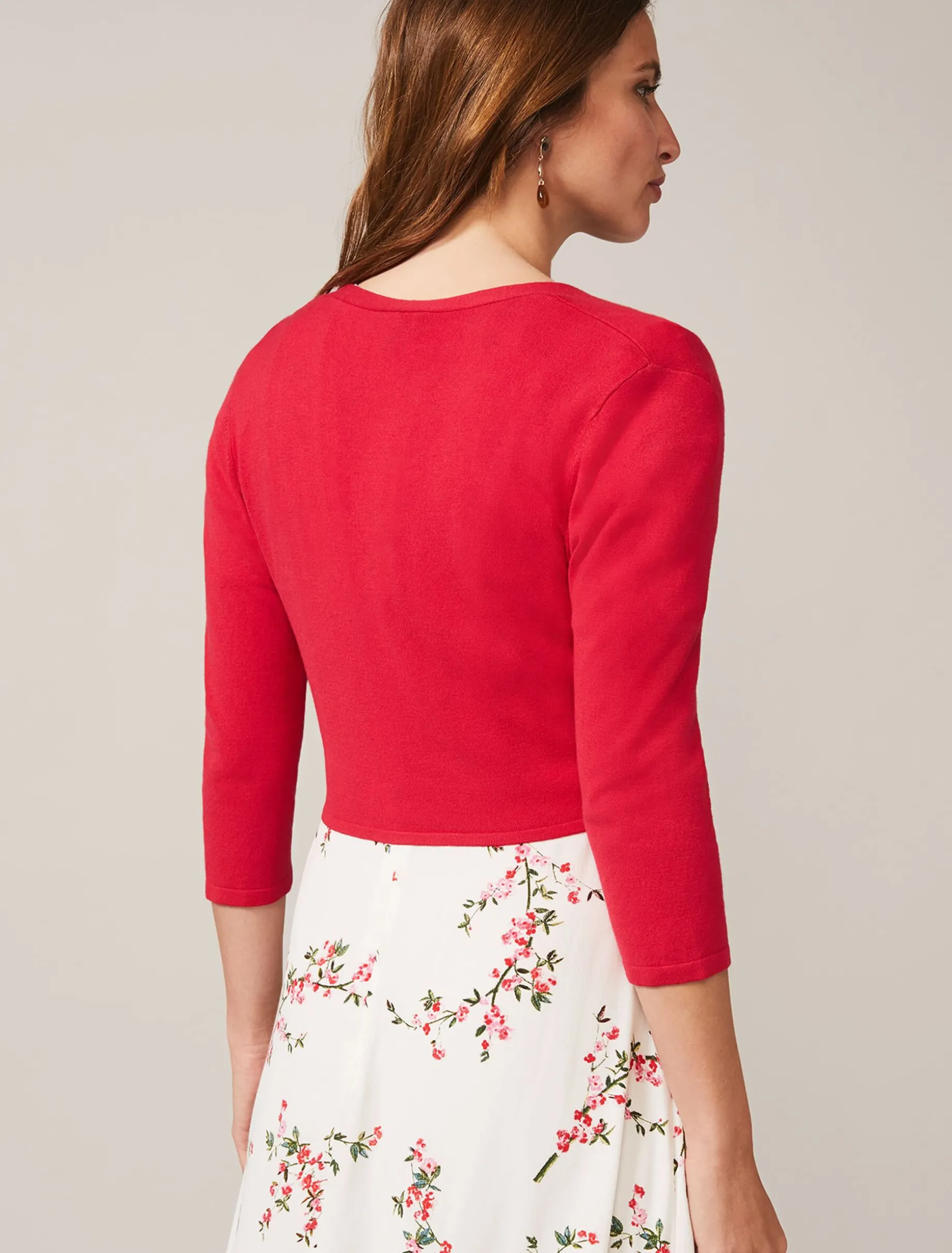Jackets^Phase Eight Ana Tie Front Knit Cover Up Coral
