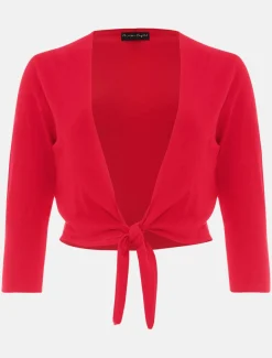 Jackets^Phase Eight Ana Tie Front Knit Cover Up Coral