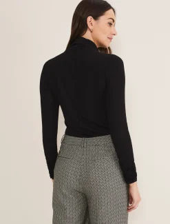 Tops & T-Shirts^Phase Eight Anabelle Ruched Top Charcoal