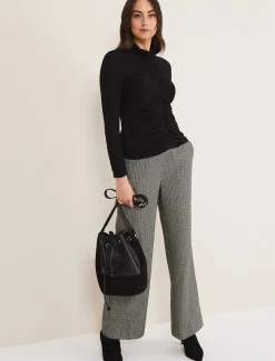 Tops & T-Shirts^Phase Eight Anabelle Ruched Top Charcoal